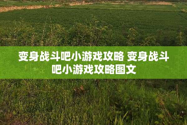 变身战斗吧小游戏攻略 变身战斗吧小游戏攻略图文