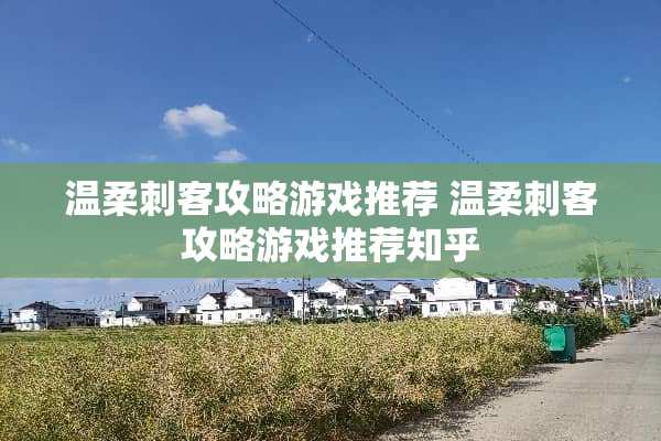 温柔刺客攻略游戏推荐 温柔刺客攻略游戏推荐知乎