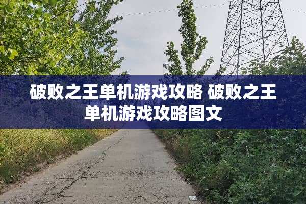 破败之王单机游戏攻略 破败之王单机游戏攻略图文
