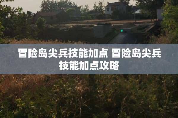冒险岛尖兵技能加点 冒险岛尖兵技能加点攻略
