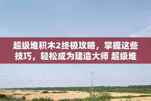 超级堆积木2终极攻略，掌握这些技巧，轻松成为建造大师 超级堆积木2攻略