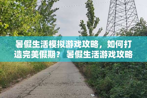 暑假生活模拟游戏攻略，如何打造完美假期？ 暑假生活游戏攻略