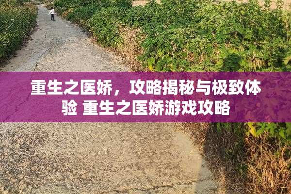 重生之医娇，攻略揭秘与极致体验 重生之医娇游戏攻略
