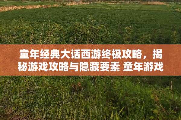 童年经典大话西游终极攻略，揭秘游戏攻略与隐藏要素 童年游戏大话西游攻略