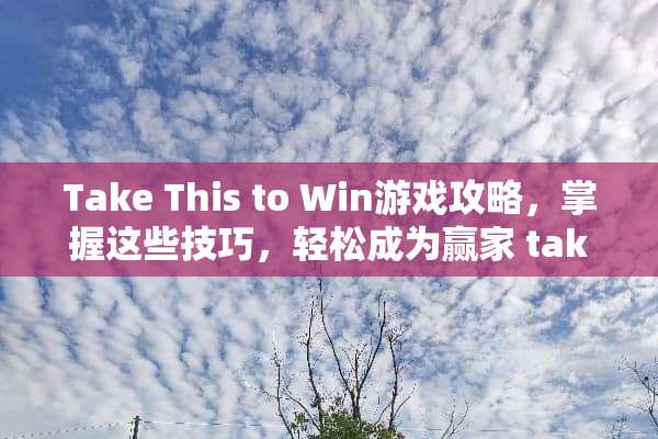 Take This to Win游戏攻略，掌握这些技巧，轻松成为** takestw游戏攻略