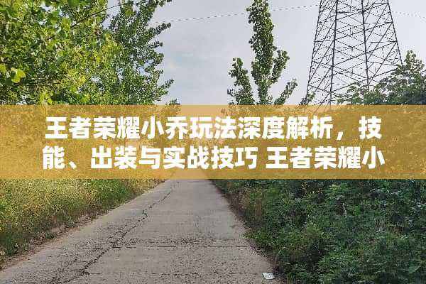 王者荣耀小乔玩法深度解析，技能、出装与实战技巧 王者荣耀小乔玩法
