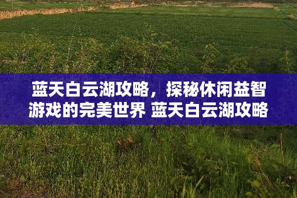 蓝天白云湖攻略，探秘休闲益智游戏的完美世界 蓝天白云湖攻略游戏