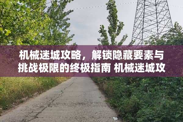 机械迷城攻略，解锁隐藏要素与挑战极限的终极指南 机械迷城攻略详细