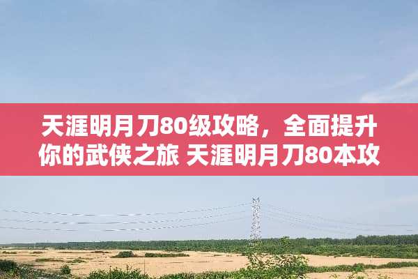 天涯明月刀80级攻略，全面提升你的武侠之旅 天涯明月刀80本攻略