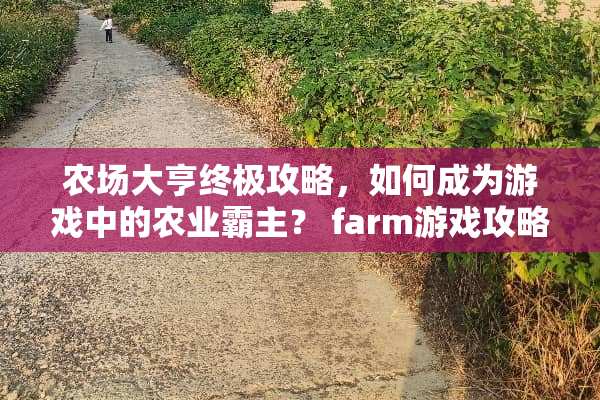 农场大亨终极攻略，如何成为游戏中的农业霸主？ farm游戏攻略