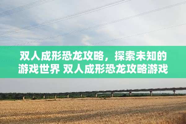 双人成形恐龙攻略，探索未知的游戏世界 双人成形恐龙攻略游戏