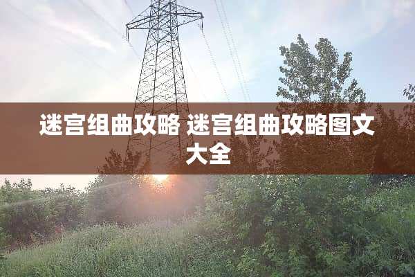 迷宫组曲攻略 迷宫组曲攻略图文大全