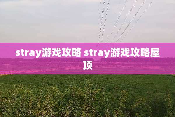 stray游戏攻略 stray游戏攻略屋顶