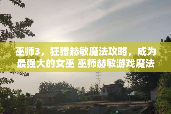 巫师3，狂猎赫敏魔法攻略，成为最强大的女巫 巫师赫敏游戏魔法攻略
