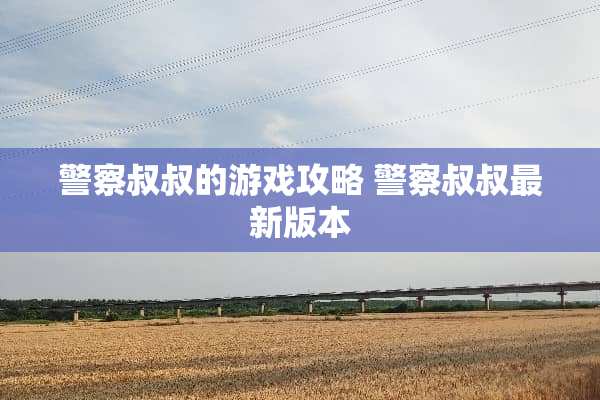 **叔叔的游戏攻略**叔叔最新版本