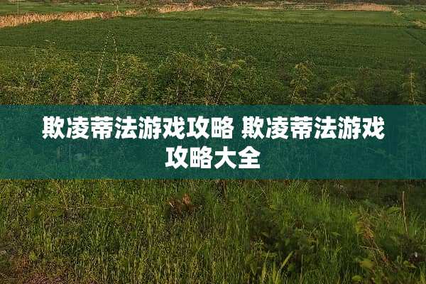 欺凌蒂法游戏攻略 欺凌蒂法游戏攻略大全