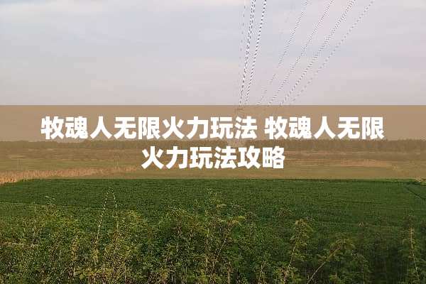 牧魂人无限火力玩法 牧魂人无限火力玩法攻略