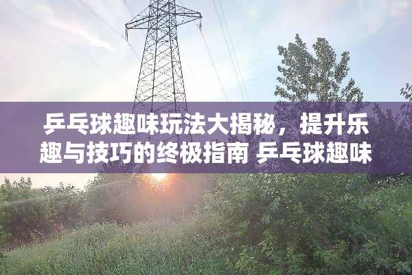 乒乓球趣味玩法大揭秘，提升乐趣与技巧的终极指南 乒乓球趣味玩法
