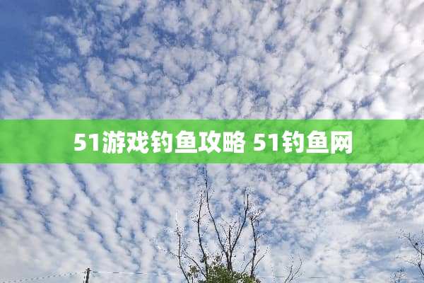 51游戏钓鱼攻略 51钓鱼网