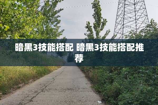 暗黑3技能搭配 暗黑3技能搭配推荐