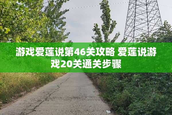 游戏爱莲说第46关攻略 爱莲说游戏20关通关步骤