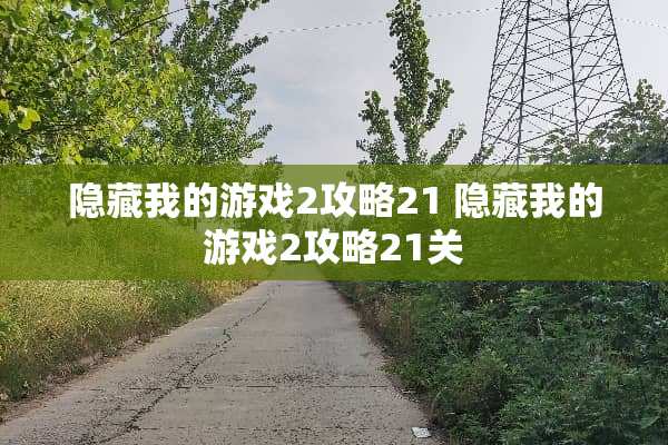 隐藏我的游戏2攻略21 隐藏我的游戏2攻略21关