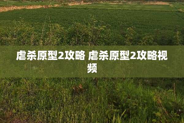 **原型2攻略**原型2攻略视频