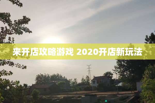 来开店攻略游戏 2020开店新玩法