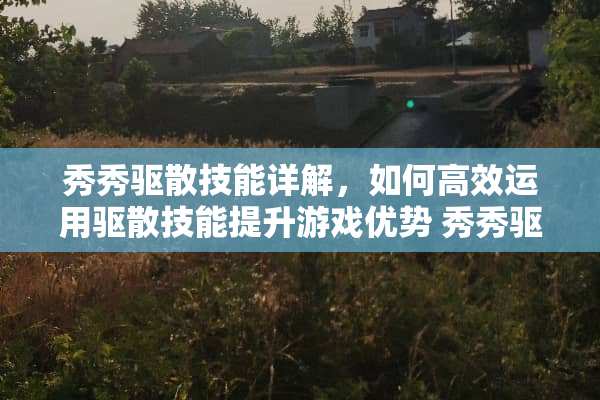 秀秀驱散技能详解，如何高效运用驱散技能提升游戏优势 秀秀驱散技能