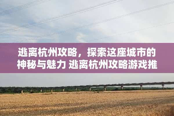 逃离杭州攻略，探索这座城市的神秘与魅力 逃离杭州攻略游戏推荐