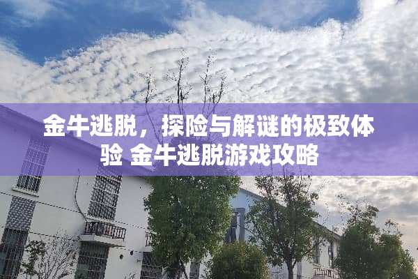 金牛逃脱，探险与解谜的极致体验 金牛逃脱游戏攻略