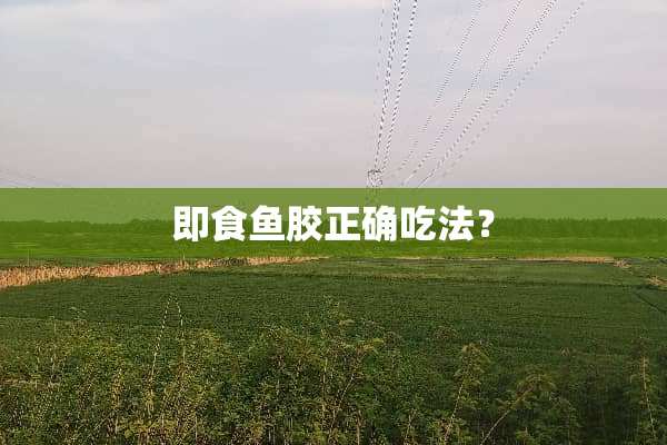 即食鱼胶正确吃法？