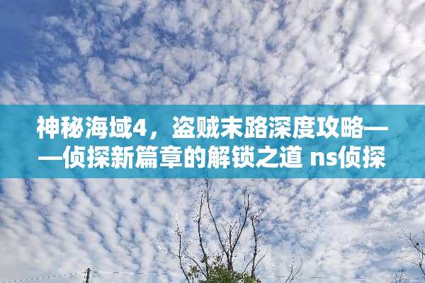 神秘海域4，盗贼末路深度攻略——侦探新篇章的解锁之道 ns侦探游戏攻略