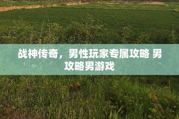 战神传奇，男性玩家专属攻略 男攻略男游戏
