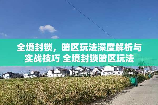 全境**，暗区玩法深度解析与实战技巧 全境**暗区玩法