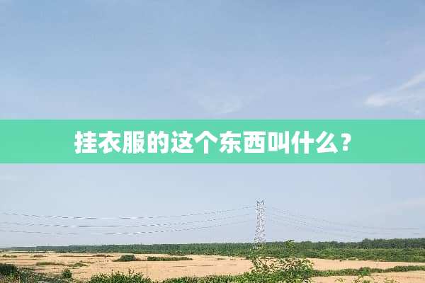 挂衣服的这个东西叫什么？
