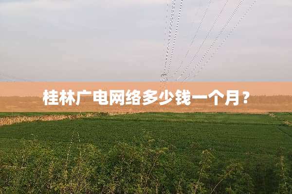 桂林广电网络多少钱一个月？