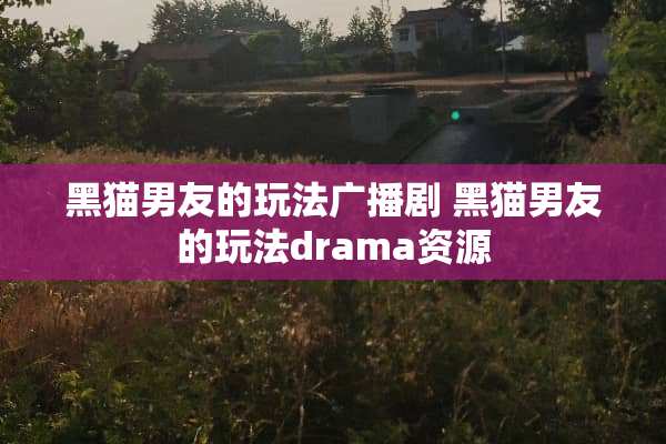 黑猫男友的玩法广播剧 黑猫男友的玩法drama资源