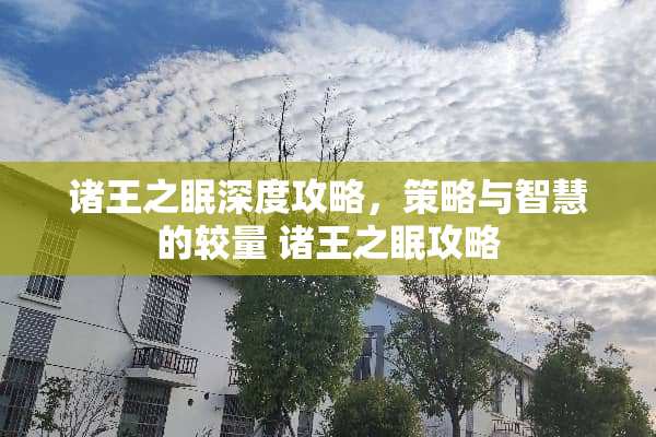 诸王之眠深度攻略，策略与智慧的较量 诸王之眠攻略