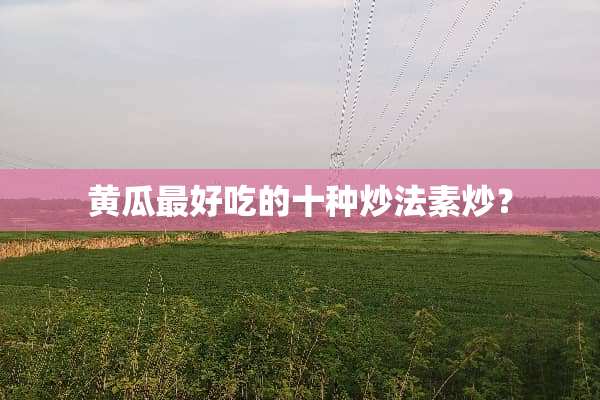 黄瓜最好吃的十种炒法素炒？