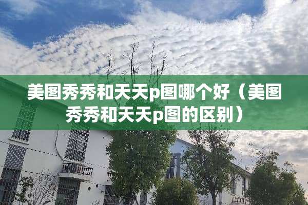 美图秀秀和天天p图哪个好（美图秀秀和天天p图的区别）