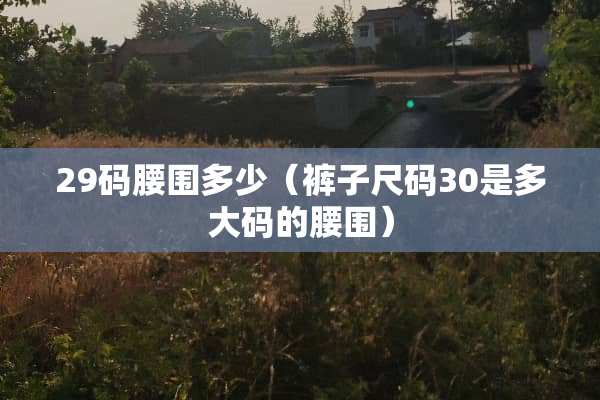 29码腰围多少（裤子尺码30是多大码的腰围）