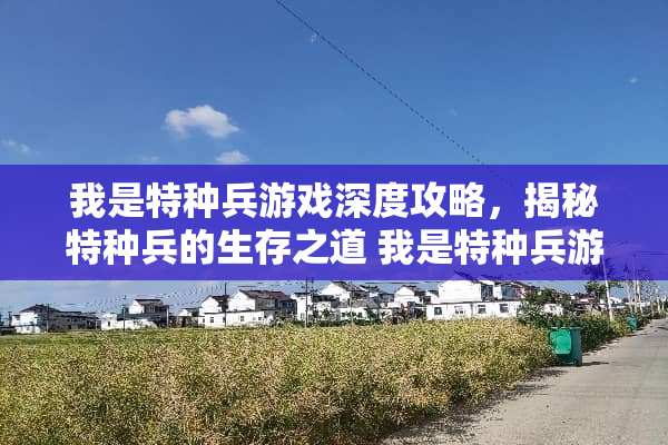 我是特种兵游戏深度攻略，揭秘特种兵的生存之道 我是特种兵游戏攻略