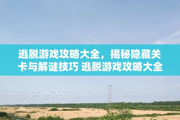 逃脱游戏攻略大全，揭秘隐藏关卡与解谜技巧 逃脱游戏攻略大全