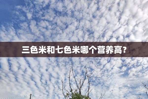 三色米和七色米哪个营养高？