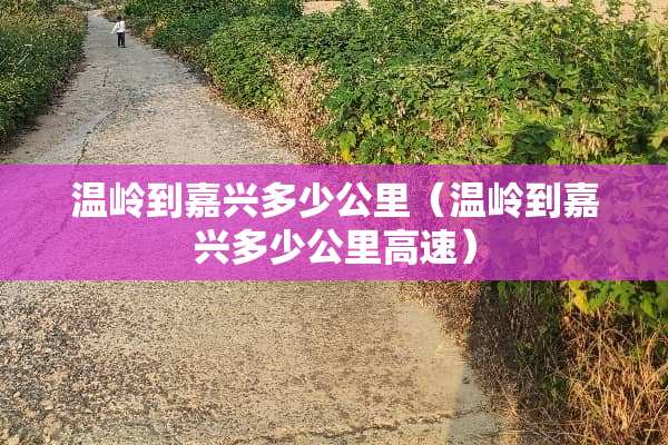 温岭到嘉兴多少公里（温岭到嘉兴多少公里高速）
