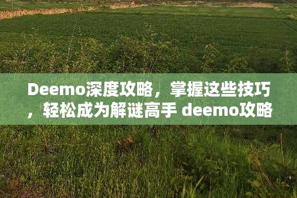 Deemo深度攻略，掌握这些技巧，轻松成为解谜高手 deemo攻略