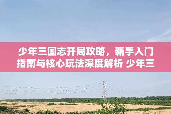 少年三国志开局攻略，新手入门指南与核心玩法深度解析 少年三国志开局攻略