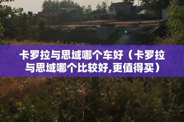 卡罗拉与思域哪个车好（卡罗拉与思域哪个比较好,更值得买）