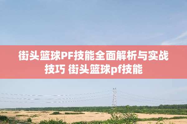 街头篮球PF技能全面解析与实战技巧 街头篮球pf技能